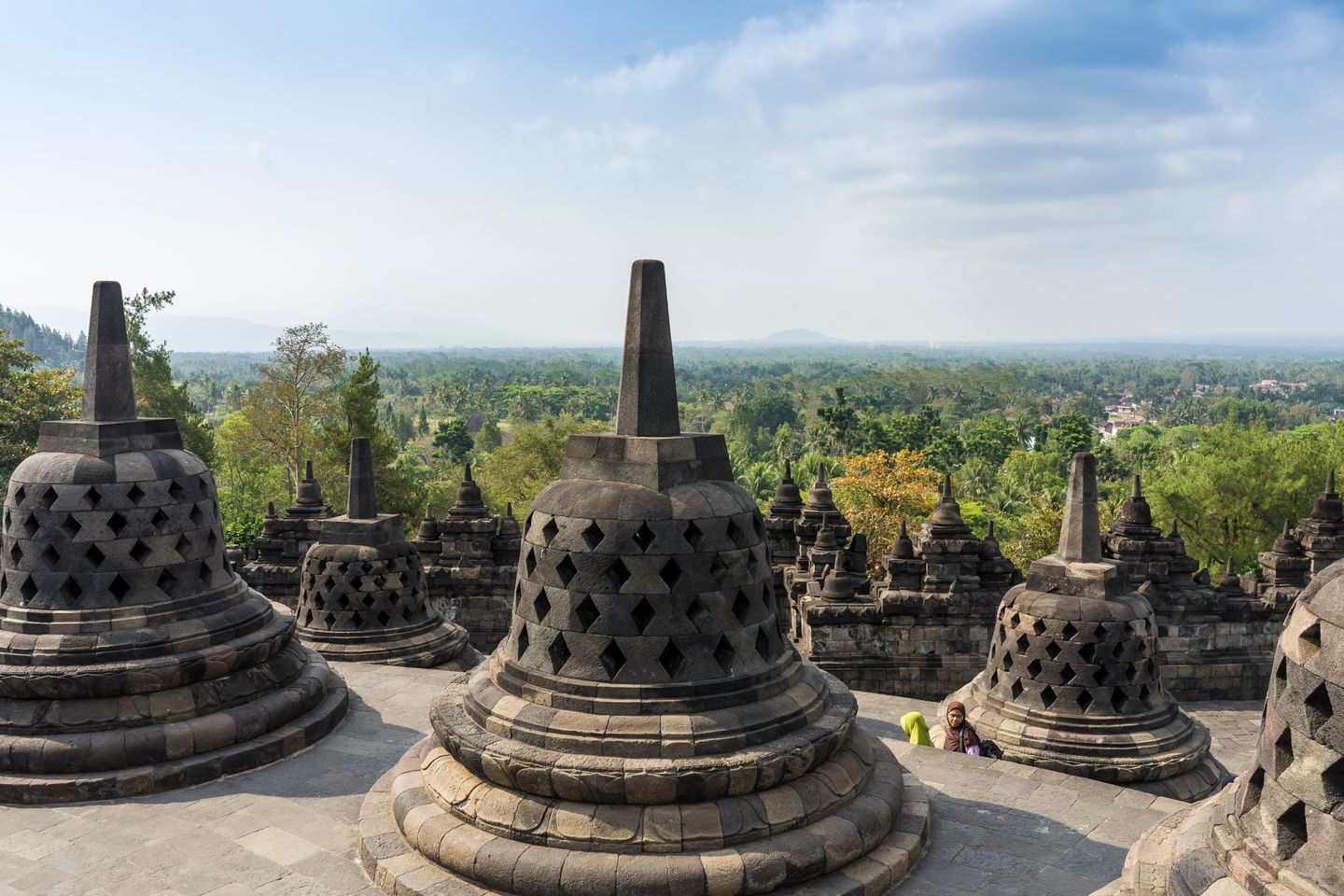 Kompleks Candi Borobudur di Jawa Tengah, dekat Yogyakarta